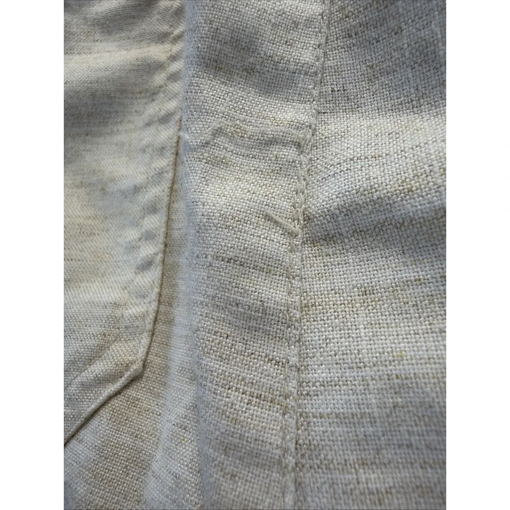 John Blair Drawstring Pants Men's L Beige Pull On Elastic Waist Casual Relaxed